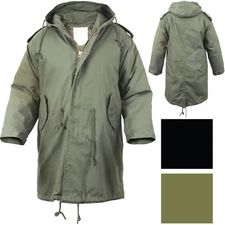 Military M-51 Fishtail Parka Hooded Army Field Winter Jacket Long Tail Trench