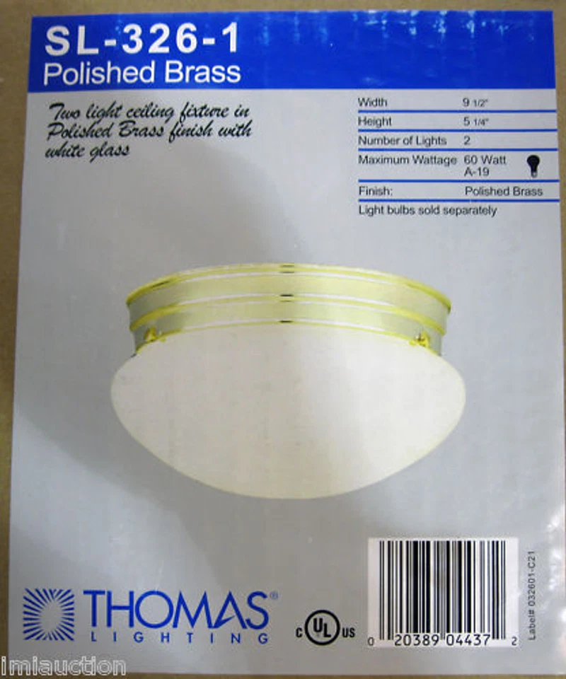 Accesorio de techo de latón pulido Thomas SL3261 Foto 2 de 3