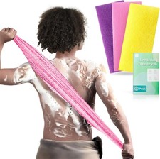 3 Pieces Exfoliating Washcloth Shower Towel African Net Sponge Japanese Wash