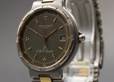 Exc+5 Longines Conquest V.H.P. VHP Cal.L174.2 Titanium 33mm Gray Date Qz Men's