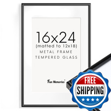Fun Memories 16X24 Picture Frame Black Aluminum Poster Frame 16 X 24 For Wall