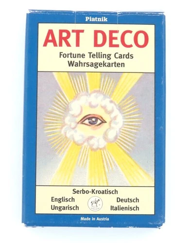 RARE ART DECO FORTUNE TELLING DIVINATION CARDS DECK - 5 Languages Piatnik  #1946