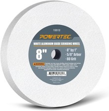 Bench Grinder Wheel 8 Inch 80 Grit, White Aluminum Oxide Grinding Wheel for B...