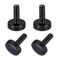 10Pcs M8x20mm Knurled Thumb Screw Metal Thumbscrews Black