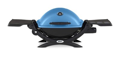 Weber Q1200 Liquid Propane Portable Gas Grill Blue 1 Burner Travel and Camping