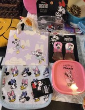 Minnie Mouse Kitchen Lot-5 Clip Magnets/ Container/Towel/ Spingeholder/Giftbag