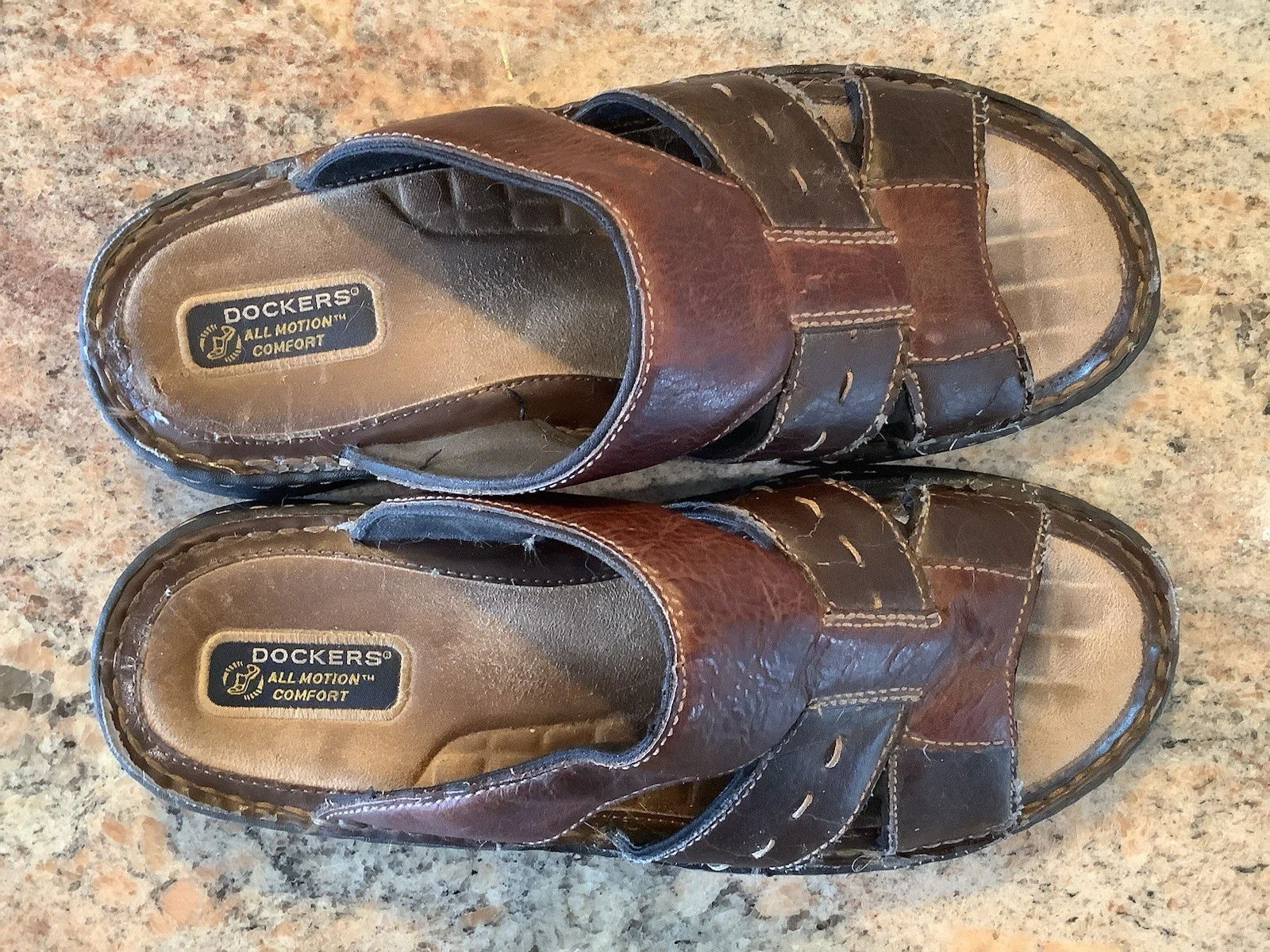 DOCKERS Brown Leather Fisherman Slide Sandals Men’s 11 Medium Excellent Cond
Opens in a new window o