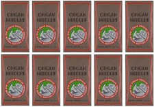 100 ORGAN FLAT SHANK 15X1 HAX1 HOME SEWING MACHINE NEEDLES - SIZE 100/16