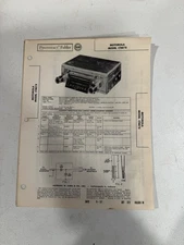 1950's Sams Photofact Motorola Radio Model CTM7X