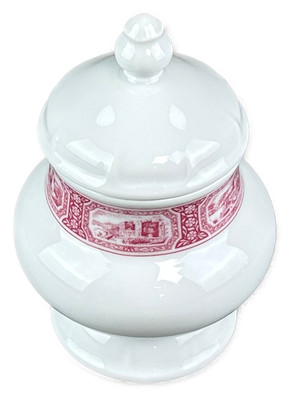 Heinrich Rüdesheimer Kaffee Sugar Bowl with Lid Footed VTG Germany
