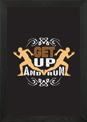 Get Running Gerahmtes Wandbild Poster Leinwanddruck Bild