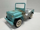 Vintage 1963 Tonka Jeep Runabout Turquoise Pressed Steel  #516 Collectible Jeep