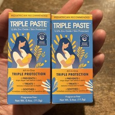 Triple Paste Diaper Rash Cream for Baby - 3 oz - Zinc Oxide Ointment Exp 3/30