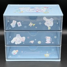 Miniso Sanrio Cinnamoroll Chest Clear Storage Box Medium Three Drawers Kawaii