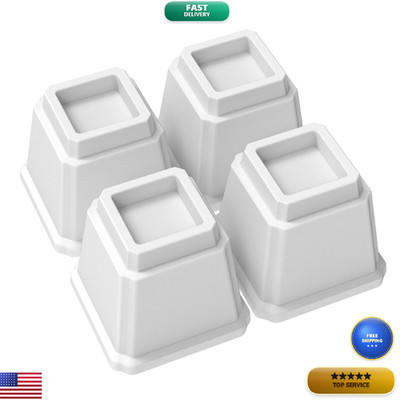 Napnapday Bed Risers 5 Inch Heavy Duty 4 Pack Bed Furniture Elevators 1500 Lbs