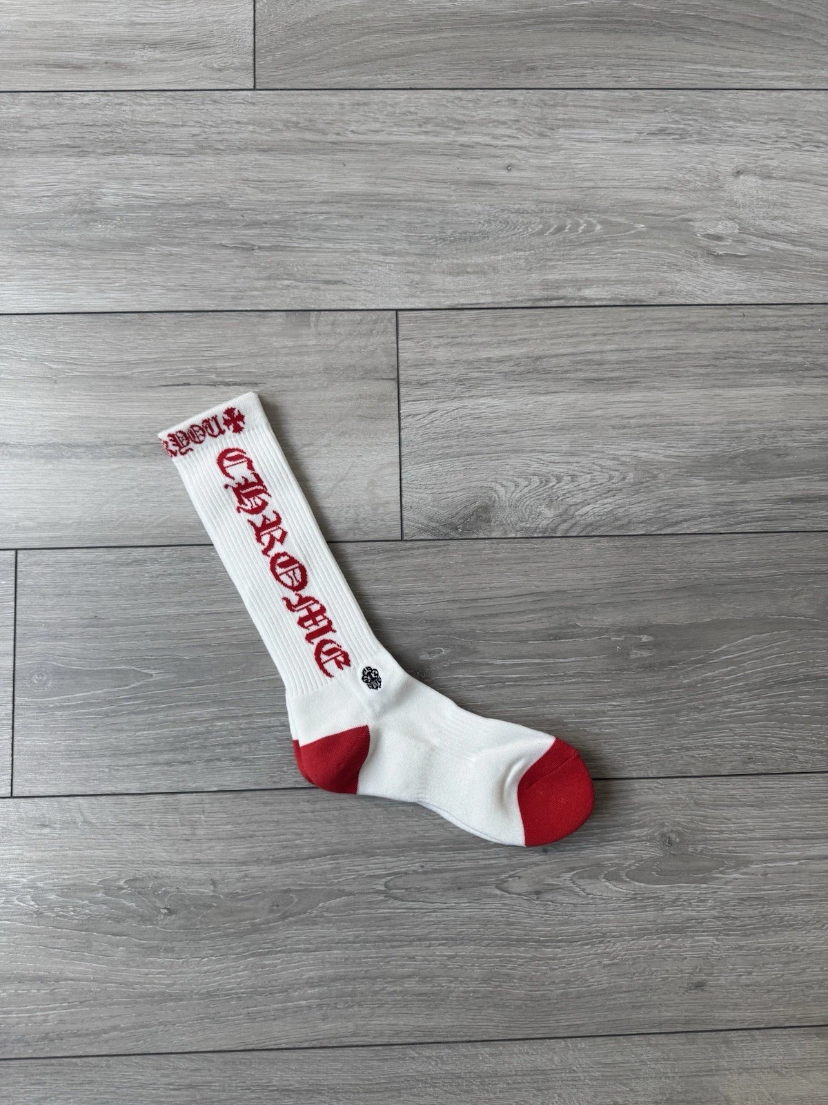 Chrome Hearts Logo Socks X1 Red Only