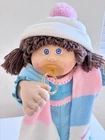 Cabbagepatch Kids Brown Hair Violet Eyes with Pacifiers Doll Vintage