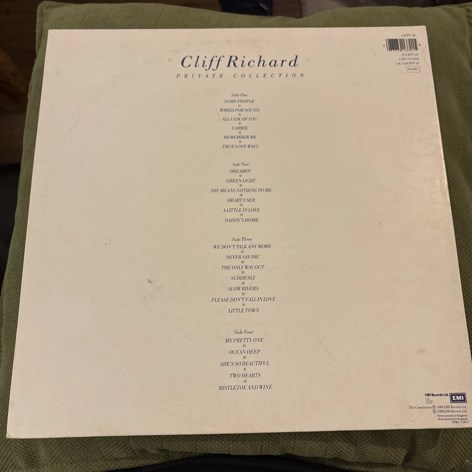Cliff Richard Private Collection 1979-1988 12" Double Album Vinyl Record - Image 4 of 4