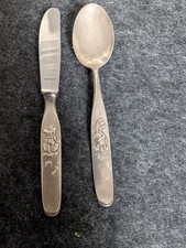 Wilkens Kinder Besteck Vintage 90er Silberauflage.1 Esslöffel mit Donald Motiv,1