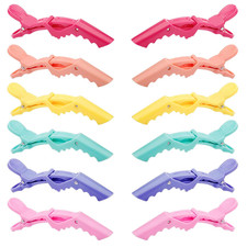 12 pcs Alligator Hair Clips for Styling Sectioning, Non-slip Grip Clips for Hair