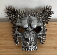 KBW Spiked Silver Wolf Masquerade Mask halloween cosplay steampunk spike metal