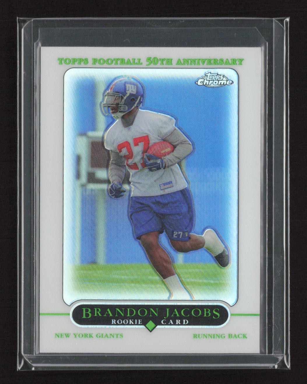 2005 Topps Chrome Refractors #216 Brandon Jacobs New York Giants Rookie