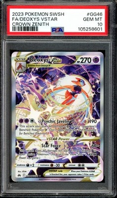 PSA 10 GEM MINT Deoxys VSTAR GG46/GG70 Alt Art Crown Zenith