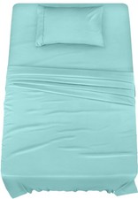 Twin Bed Sheets Set - 3 Piece Bedding - Brushed Microfiber - Shrinkage and Fa...