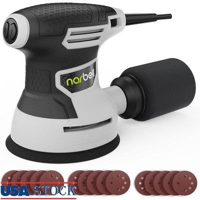 360W Electric Orbital Sander 6 Speeds Dust Collection System 15 Sanding Discs US