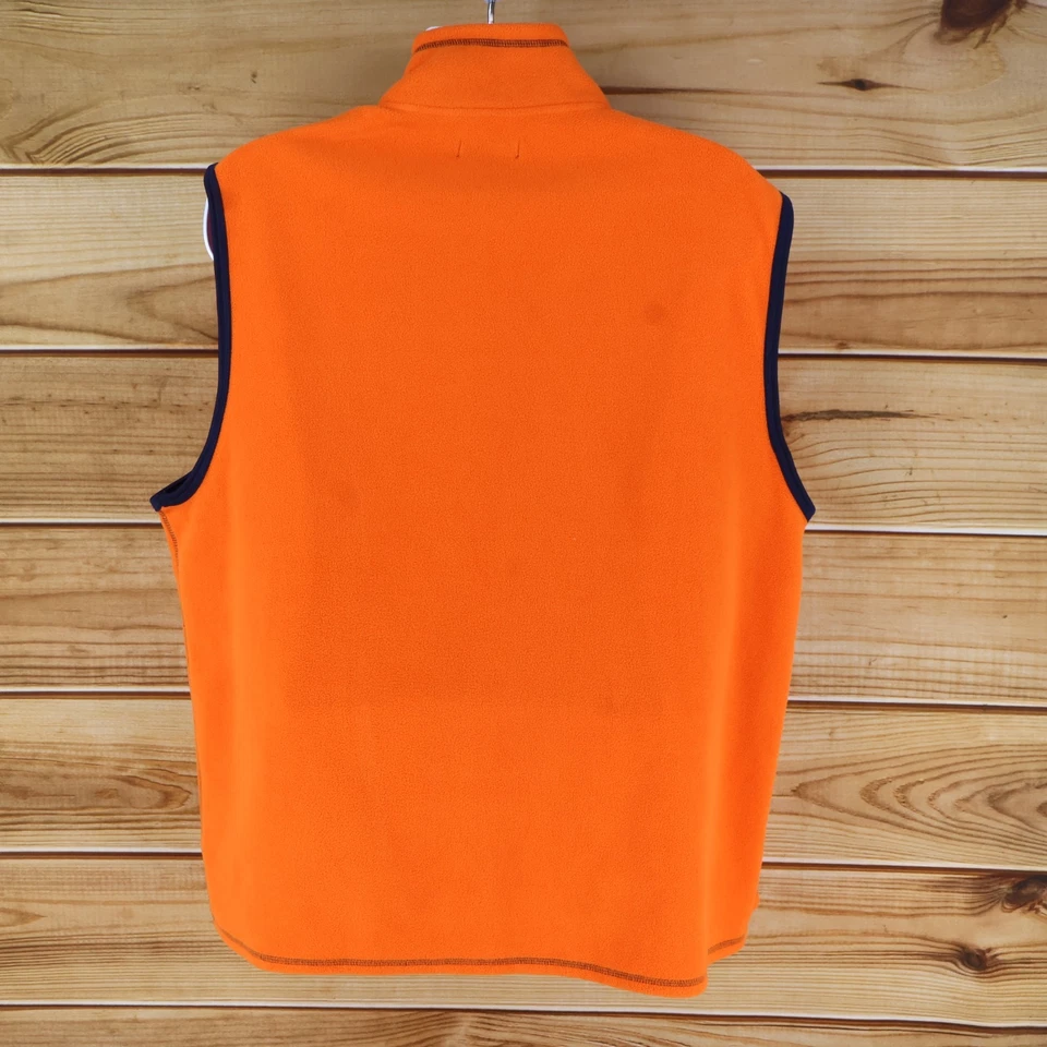 Chaleco polar Club Room para mujer talla XXL naranja brillante bolsillos cremallera completa cuello falso Foto 2 de 4
