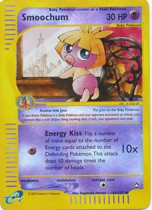 Smoochum - 61/147 - Pokemon Aquapolis Reverse Holo Rare Card NM