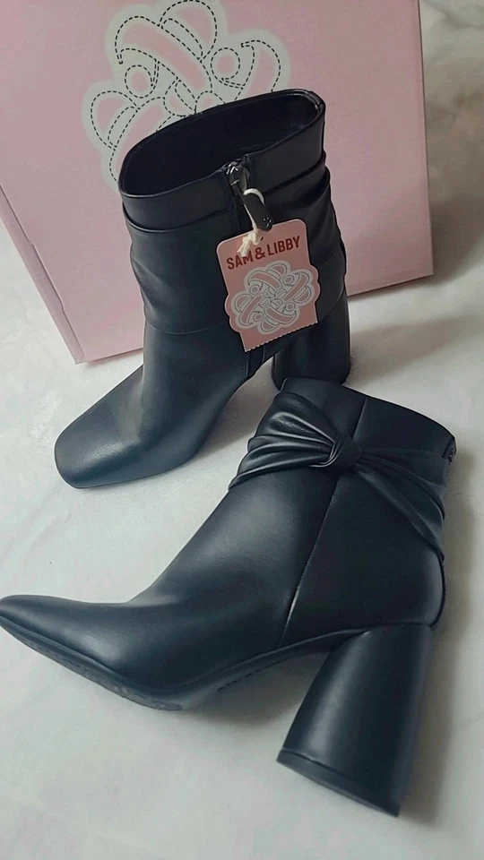 Botas para mujer Sam & Libby talla 7 nuevas tipo cuero cremallera lateral Foto 2 de 3