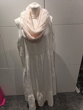 Stunning Eskandar Women's Sleeveless Linen Dress In White - Size 2 / Large Ex. C