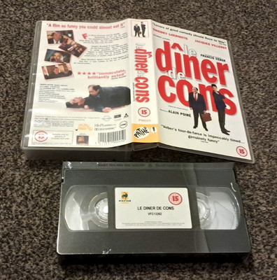 LE DINER DE CONS THIERRY LHERMITTE JACQUES VILLERET NEW AND SEALED PAL VHS VIDEO