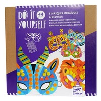 Djeco Diy Dschungel-Tier Masken - 8 Kinder Mosaik Bastelset