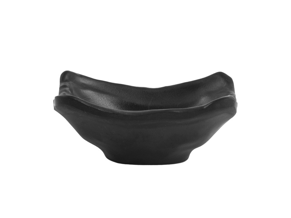6 Melamine Cups Slate Effect Black Color 9X3H Cm