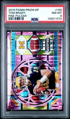 2019 PANINI PRIZM DRAFT PICKS PINK PULSAR #100 TOM BRADY PSA 8 | eBay