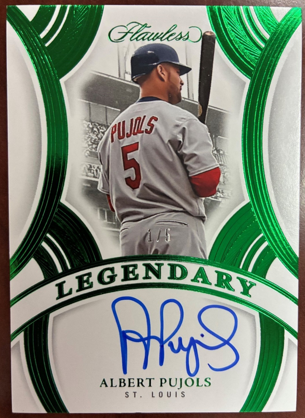 2025 Panini Flawless Legendary Auto Card - Albert Pujols LS-AP 1/5