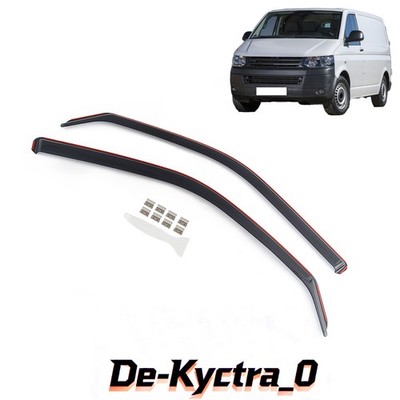 Schwarz getönt Windabweiser Regenabweiser für VW Transporter T5 &T6&T6.1