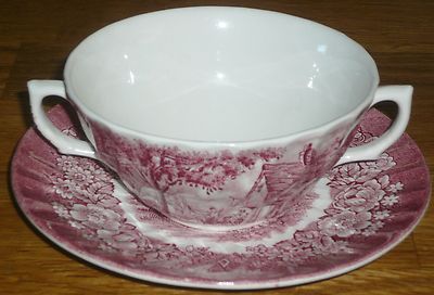 1 Suppentasse mit Untertasse   BRITISH ANCHR  Memory Lane  Ironstone