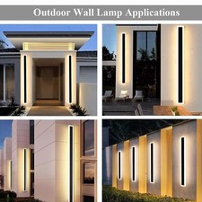 LED Wall Light Sconce Waterproof Outdoor Lamp Exterior Lights Long Strip Modern