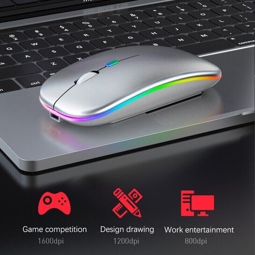 Premium Wireless Bluetooth Mouse For All MacBook Air Pro iPad iMac Tablet PC RBG - Picture 15 of 30