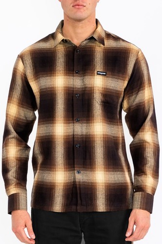 CAMISA A CUADROS CASUAL MANGA LARGA PARA HOMBRES CAMISAS CLÁSICAS DE FRANELA LOWRIDER - Imagen 7 de 31