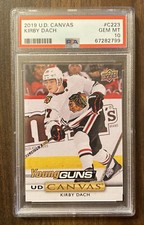 19-20 UD Series 2 Hockey Canvas Young Guns C223 Kirby Dach PSA 10