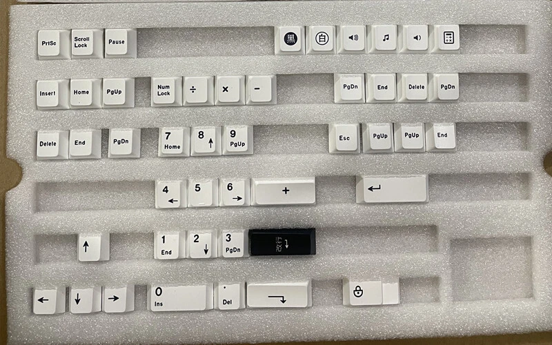 Simple White Japanese Keycaps Cherry PBT 129 Keys No Box for Cherry MX Keyboard - Image 3 of 3