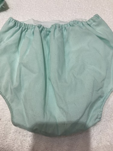 Vintage Plastic Pants Light Green Newborn Suit Buttons  Brand New! - Picture 4 of 12