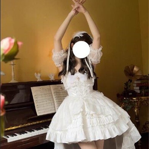 Women Lolita Sweet High Waist Japanese Princess Dress Party Dress - Picture 3 of 29