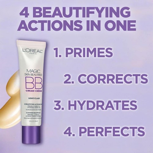 L'Oreal Paris Magic Skin Beautifier Bb Cream - Anti-Redness - 2 PACKS LOT - Picture 5 of 7