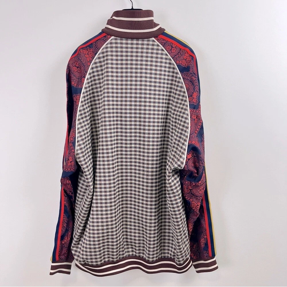 GIACCA TRACK GUCCI MICRO CHECK E STAMPA PAISLEY taglia XS vestibilità media grande nuova con etichetta