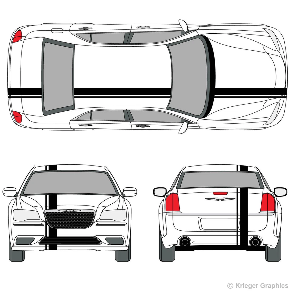Виниловые наклейки 3M с одним смещением для Chrysler 300 - Изображение 2 из 4